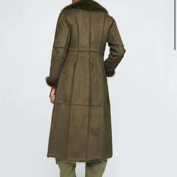 Gap × Cult Gaia Vegan Suede Wrap Coat - Brand New With Tags - Picture 9 of 9